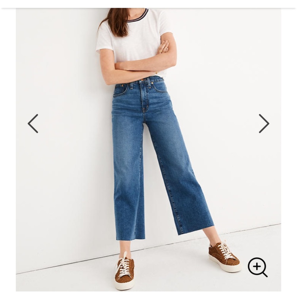 Madewell Cropped Denim Wide Leg Jean